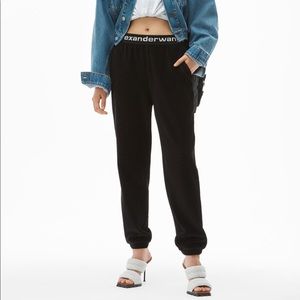 Alexander Wang elastic logo Jogger Stretchy Corduroy